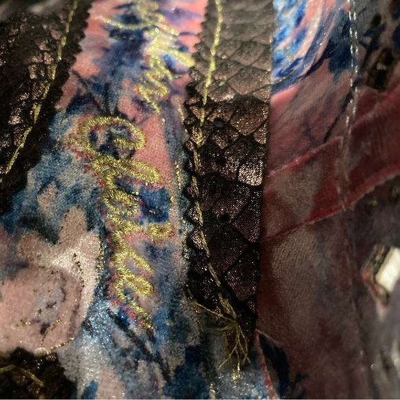 IRREGULAR CHOICE Sz 39 Metallic Sparkle Heel Bow Laser Cutouts Almond  Toe Shoes - Picture 6 of 14